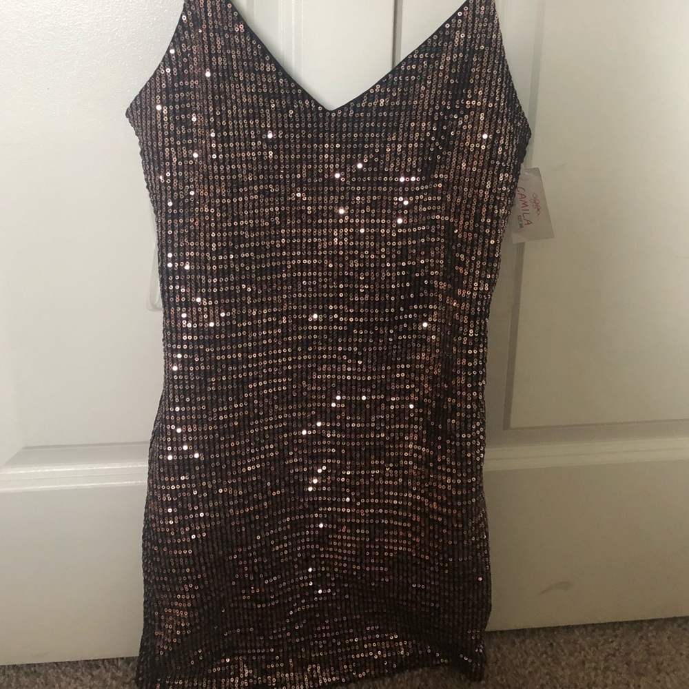 Gold Sparkly mini dress